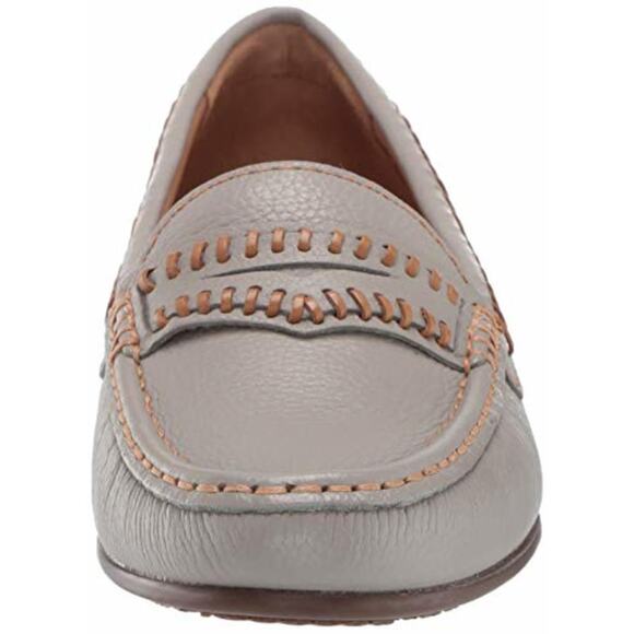 Driver Club USA 5 Penny Loafers Gray Leather New - Picture 3 of 6